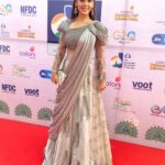 Hrishitaa Bhatt Instagram - Happy to be walking the red carpet at The International Film festival of India opening ceremony. #iffigoa . . . Styled by- @stylebyriyajn Outfit - @the_adhya_designer Jewellery - @the_jewel_gallery Clutch- @clutches_and_more Make up & Hair by - @aasalonspagoa Coordinated by - @moushumibanerji . . . . #hrishithabhatt #filmfestival #bollywoodstar #bollywoodfashion #bollywoodactress #iffi #iffigoa #iffi2022 #bollywoodmovie #bollywoodfilm #filmfestival #redcarpet #redcarpetstyle #redcarpetlook #iffi53goa #varundhawan #prasoonjoshi