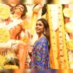 Hrishitaa Bhatt Instagram - Enjoying the colourful occasion of Durga Puja with the Mukherjees. Let the festive spirit embrace you and your dear ones on this special occasion. . . . . . . #hrishitaabhatt #bollywoodactress #mumbaiinfluencer #mumbaiinstagrammers #mumbaidaily #mumbaigram #mumbaifashion  #bollywoodfashion #bollywoodstyle #indianactress #glitz #glamourous #navratri #navratrispecial #navratrioutfit #navratrifestival #durgapuja2022 #durgapujo #durgapuja #ranimukherjee #ayanmukerji