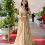 Hrishitaa Bhatt Instagram - Got the golden glow in Venice ⭐️❤️ . . . Outfit by @couturebyniharika Styled by @stylebyriyajn Coordinated by @moushumibanerji . . . . #hrishithabhatt #venicefilmfestival #venicefilmfestival2022 #venice #festivaldivenezia #venezia2022 #filmfestival #biennalecinema2022 #festivaldelcinemadivenezia #festivaldelcinema #bollywoodstar #bollywoodfashion #bollywoodactress #internationalfilmfestival #indianactress #fashioninspiration #sareeinspiration