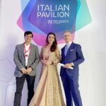 Hrishitaa Bhatt Instagram - It was an honour to be invited as an Indian delegate and the steering committee member of IFFI representing India and got a chance to talk about Indian Cinema as a panelist which was moderated by Paolo Bertolini. It was a great pleasure to share the panel with MD NFDC & CEO CBFC Ravinder Bhakar and Roberto Stabile Head of International Relations ANICA and advisor to Ministry of Culture Italy. . . . Outfit by @couturebyniharika Styled by @stylebyriyajn Coordinated by @moushumibanerji . . . . #hrishithabhatt #venicefilmfestival #venicefilmfestival2022 #venice #festivaldivenezia #venezia2022 #filmfestival #biennalecinema2022 #festivaldelcinemadivenezia #festivaldelcinema #bollywoodstar #bollywoodfashion #bollywoodactress #internationalfilmfestival #indianactress #fashioninspiration #sareeinspiration #robertostabile