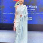 Hrishitaa Bhatt Instagram - It was a busy and insightful Day 2 at the #iffi2022 with the launch of 75 creative minds of tomorrow along with Shoojit Sircar and Ricky Kej & hosting French delegation. France being country of Focus #IFFI 2022 . . . Styled by : @stylebyriyajn Outfit by : @sabaayabymeher Jewellery by : @shillpapuriidesignerjewellery Hair n Make up by : @naazz0786 Coordinated by : @moushumibanerji . . . . . . . #hrishithabhatt #filmfestival #bollywoodstar #bollywoodfashion #bollywoodactress #iffi #iffigoa #iffi2022 #bollywoodmovie #bollywoodfilm #filmfestival #redcarpet #redcarpetstyle #redcarpetlook #iffi53goa