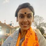 Hrishitaa Bhatt Instagram - Visited Mahakaleshwar temple to seek blessings from Baba Mahakal 🙏🏻🙏🏻 . . . . #hrishitaabhatt #bollywoodactress #mumbaiinfluencer #mumbaiinstagrammers #mumbaidaily #mumbaigram #mumbaifashion #bollywoodfashion #bollywoodstyle #indianactress #mahakaleshwar #mahakaleshwartemple #prayers #madhurbhandarkar #religious Mahakaleshwar Temple