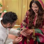 Hussain Dalal Instagram - My management said there wasn’t enough engagement on my page. So… here it is :) Zeebie, thank you for saying yes ♥️ @zeebamiraie @bibizeebamiraie #alhamdolillah #justengaged💍 #foreverbeginsnow #mashaallah