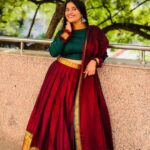 Indravathi Chauhan Instagram – Nothing attracts attention like a red saree.😍❤️

Outfit/: @maharajathelable11 
Jewallaries: @sylee_ethnic