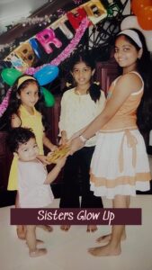 Ishaani Krishna Instagram - Our Glow up 👀✨

#glowupchallenge #sisters #levitatingxwohladkijo #trend #trending #reels #sistersglowup #instamood