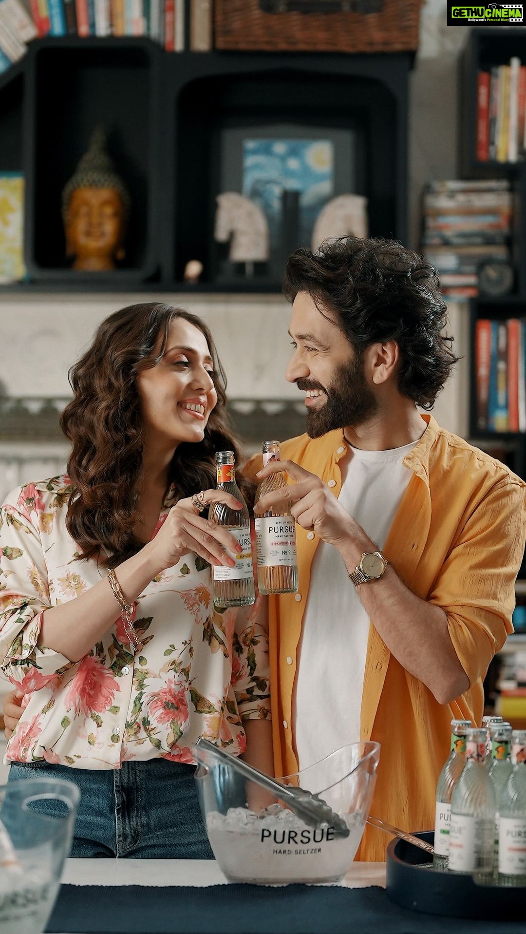 Jankee Parekh Instagram - A couple decades ago I decided to PURSUE @jank_ee and today I feel so thankful to the universe that inspite of being ‘that guy’ on Indian Television who embodies romance like no one ever has, she ‘allows’ me the wings to PURSUE my true passion which is of being the true lesser half to her beautiful self. Thank you @pursuedrinks for helping me PURSUE my everlasting love this Valentines Day & quenching my thirst. #LoveMoveLivePursue #LoveOnReels #ValentinesDay