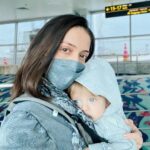 Jankee Parekh Instagram - Sufi holding onto Mumma as he gears up to attend his 1st ever wedding... Couldn't have asked for a better start for him, with #ThebestparthofMi celebrations. @bhoomiparekh26 @twoparthstory Goa International Airport