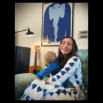 Jankee Parekh Instagram - Ever since we built our home, Nakuul and i have been looking for art for our place. Art not for arts sake but work which makes us feel… And then after many months of moving in we chanced upon this Gond Art by artist Ramesh Tekam and instantly felt taken in by the visual. It spoke to us the minute we laid our eyes on it and we both almost instantaneously decided to welcome a beautiful interpretation of Lord Ganesha in our home just in time for Ganesh Chaturthi. Wishing you all a very happy Ganesh Chathurthi! May Gannu shower you all with happiness and prosperity. P.S - Nakuul calls him Joseph for reasons I don’t understand. But for now Sufi and I both address him as that too. Also, thank you to my absolute favourite @shabnamguptainteriors for introducing us to @baromarket 💕 . @nakuulmehta #happyganeshchaturthi #sufiandmaa #festivevibes #motherhood