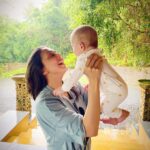 Jankee Parekh Instagram - Hello Pumpkin 🎃 Thank you for being an absolute champion through our first travels in this physical world… @babysufim 💕 . . . #SufiandMaa