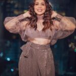 Jankee Parekh Instagram - I feel GOOD .. I feel GREAT🌟🌟🌟 Photo @horilhumad Outfit @amritasaluja01 Hair @hairbysharda Makeup @zaid_ars92 Accessories @noor_jewelsofnow #firstgigof2023 #JOY #showtime