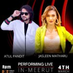 Jasleen Matharu Instagram - Today's Live in Meerut || Corporate Event|| With Rockstar @jasleenmatharu Managed by - kt creative Edge #atulpanditlive . #corporateevent #live2023 #liveband #livgig #jasleenmatharu #atulpandit The Regis Resorts