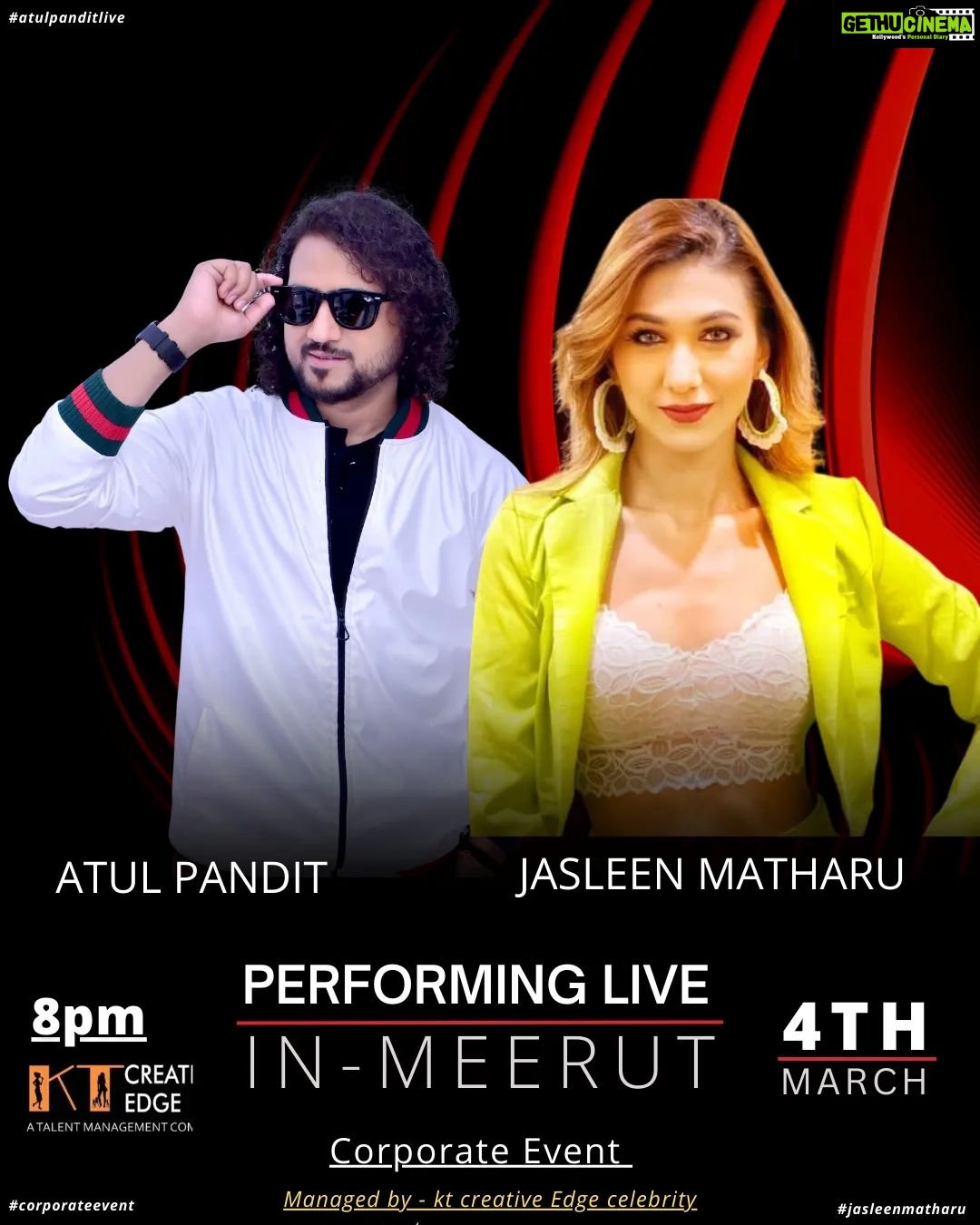 Jasleen Matharu Instagram - Today's Live in Meerut || Corporate Event|| With Rockstar @jasleenmatharu Managed by - kt creative Edge #atulpanditlive . #corporateevent #live2023 #liveband #livgig #jasleenmatharu #atulpandit The Regis Resorts