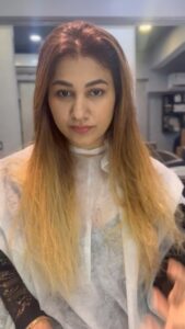 Jasleen Matharu Instagram - Thankyou @sameersalmani ❤️❤️
100% Vegan experience & cruelty free.

For appointment call on 8108160716.

Free formula
Formaldehyde Free
Salt Free
Paraben Free
Hypoallergenic perfume
(Wild Vanilla smell during the ongoing process)

Benefits 
No chemicals. 
Vegan Plastia hair treatment.
Smooth, frizz free, 
Natural straight Upto 80%, 
Long lasting Upto 4 to 5 month.
Makes your hair easy to wear look
 @sameersalmanitheartist
@erayba.india

#sameersalmanitheartist
#bandrasalon #veganplastia #vegancolorplex #sameersalmani