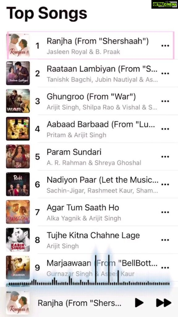 Jasleen Royal Instagram - #Ranjha CONTINUES to rule the charts! 🥳❤️ The past few days ever since the song's release have been great ❤️ Thank you for showering the song and me with so much love 🥰 @bpraak I'm glad we did this together! @azeemdayani thank you for supervising it 🔥 @anvita_dee for writing the most beautiful lyrics this tune could get @akshayraheja for producing it so well Special thanks to @mainhoonromy And the genius @ericpillai for mixing and mastering the track! 💥 @sidmalhotra @kiaraaliaadvani You killed it @sonymusicindia @dharmamovies @shabbirboxwalaofficial maggibali @karanjohar #Love #Shershaah #Overwhelmed #Reels #ReelsInstagram