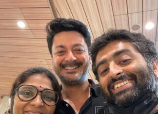 Jisshu Sengupta Instagram - Love you bhai @arijitsingh ❤️❤️❤️ What a surprise… Mumbai International Airport