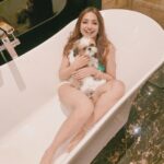 Jiya Shankar Instagram - Bathtub + Bae ❤️ Ps- @krissannb I miss kiki so much 🥺❤️
