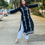 Juhi Parmar Instagram - Breathe and enjoy today the most, yesterday may have been tough, tomorrow maybe unknown but the true beauty is making the best of what you have today! #grateful #blessed #todayisenough #happy #lookingforward #smile 👗: @houseofchikankari.in