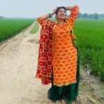 Juhi Parmar Instagram - I found myself in the fields around the greens, in the vastness where there was no concrete, in the air where there was no pollution, in the noise where there was calmness! #indian #punjab #india #love
