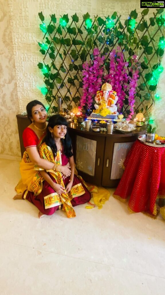 Juhi Parmar Instagram - And Bappa your are Here! Can’t express the feeling of welcoming you home every year! The positivity is unbeatable, the happiness unmatched! #Gratitude #GanpatiBappaMorya #ganeshchaturthi #Bappa #Ganesha