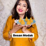 Juhi Parmar Instagram - Ganesh festival is incomplete without modak and so this year I’m going back to the basics and making the simplest modak. Besan is found in most indian households and besan modak and besan ke ladoo are a favourite amongst most of us! Try it out and let me know how it turns out! #modak #modakrecipe #besanmodak #ganpati #ganpatiprasad #modakprasad #ganeshchaturti #ganpationreels #feelitreelit #feelkaroreelkaro