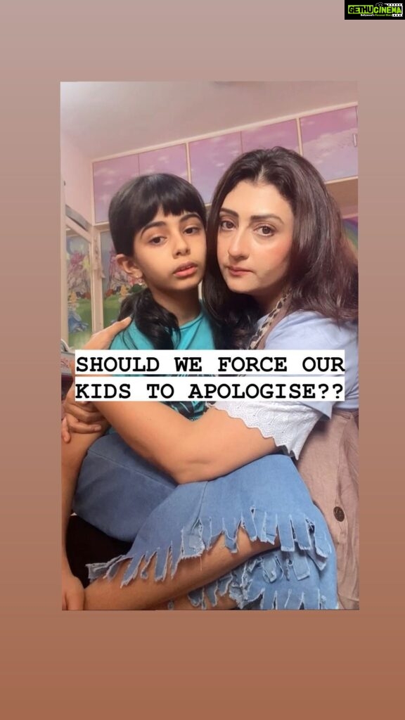 Juhi Parmar Instagram - Forcing your child to apologise isn’t going to help.. neither them nor you. However, a changed approach can do wonders. It's not the apology that is ultimately important but understanding what went wrong and leading them towards a changed behavior is the ultimate aim. So why not to start with changing our approach first? The parenting journey is never easy but sometimes one needs to change the way of dealing with situations and not do things in the usual way. Next time, try changing the approach and share your feedback.. Happy parenting 💖 #parenting #parentingtipswithjuhi #motherhood #feelitreelit #feelkaroreelkaro #parentingtips #parentinglife #responsibleparenting