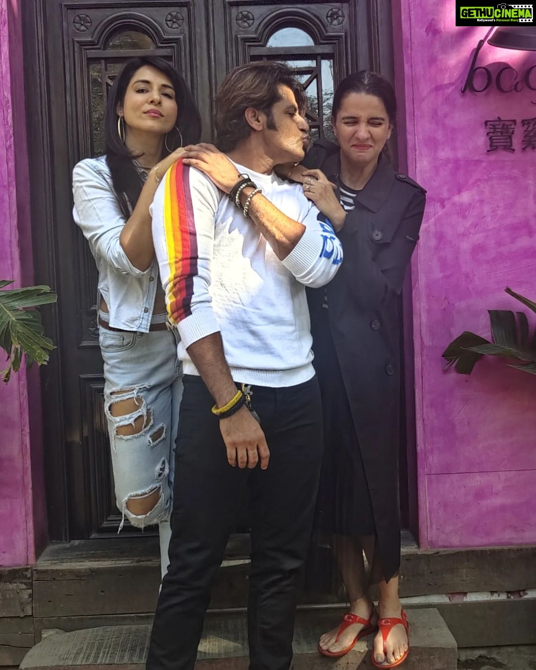 Karanvir Bohra Instagram - We are family ... Like the #adamsfamily @shru2kill @simplekaul @harshvasishth @additemalik #shararatforever @baojiasianhome
