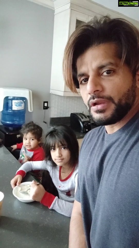 Karanvir Bohra Instagram - My piglets 🐷🐷 #giaeats #twinseat #viennaeats