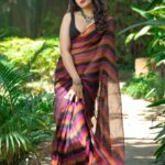 Kavya Shetty Instagram - Summer Favourite 🤩🔥 I am wearing a Handloom Linen Saree from @utpaladesigns which is breathable and comfortable for all summer occasions ❤️ #handloomsaree #utpaladesigns Click @theimageryhouse Styling @styledbyzoya_ Jewellery @bcos_its_silver Make Up @makeoverby_kavyamalnad Hair @hairstylistchaithra PR @dimple_raj @epyhreverse 📍 @holidayvillageblr.resort Bangalore, India
