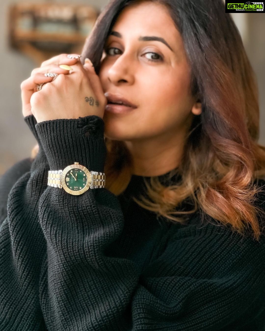 Kishwer Merchant Instagram - If you want to stand out from the crowd, this Versace timepiece is the one for you! Visit their website and place an order right away! @versace #collaboration