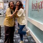 Kishwer Merchant Instagram - Makeover with Bestie @gur4neet at @insiyasmumbai ❤️ @bahuguna.pallavi @hairbyshaistamalik @stylebysugandhasood