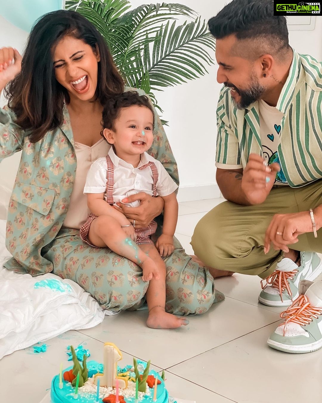 Kishwer Merchant Instagram - Throwback to his 1st birthday β€οΈ #sukishkababy @nirvair.rai π§Ώππ