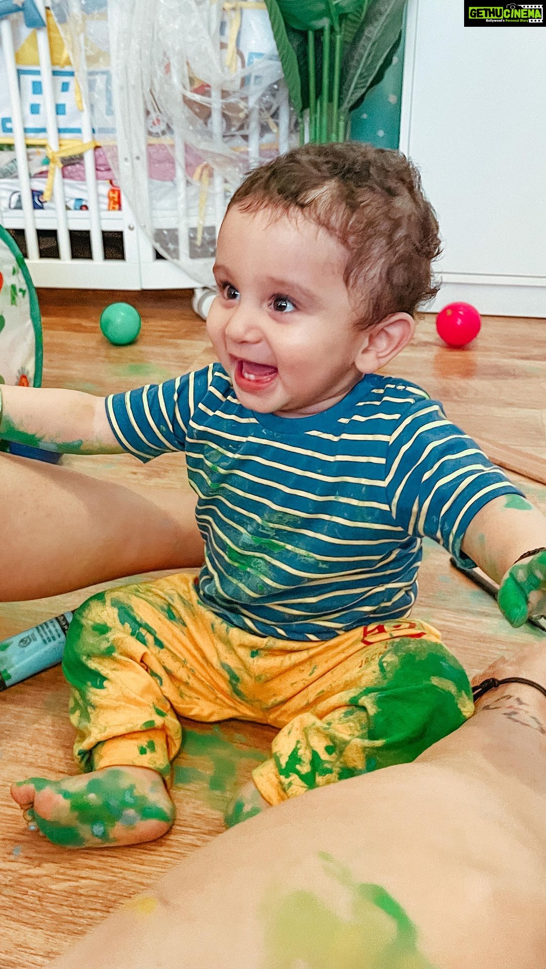 Kishwer Merchant Instagram - A day filled with LOVE & COLOURS 🌈❤️🧿 #Gratitude #learningstepbystep #Sukishkababy #NirvairRai