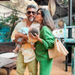 Kishwer Merchant Instagram - Happy Fathers Day to the Bestest Father I know , I am not just saying it .. have seen u be a hands on father to nirvair when I was shooting all day for the last 2 months .. There are also things I would never be able to do without you as a mother Love You ❤️ 🤗 And ofcourse Happy Father's day to one very stylish dad and the other very simple Abu ❤️