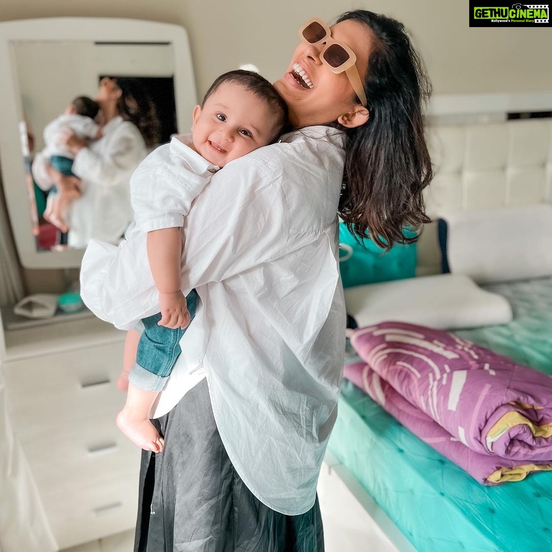 Kishwer Merchant Instagram - Meri Jaan @nirvair.rai ❤️ Twinning with my Baby 🧿😁