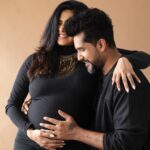 Kishwer Merchant Instagram - 9 months after and before 😁 Happy 9 my Love ❤️ @nirvair.rai @suyyashrai