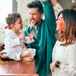 Kishwer Merchant Instagram - Finally celebrated Holi with Family at home ❤️ Tahseen and Krrish missed u guys ❤️