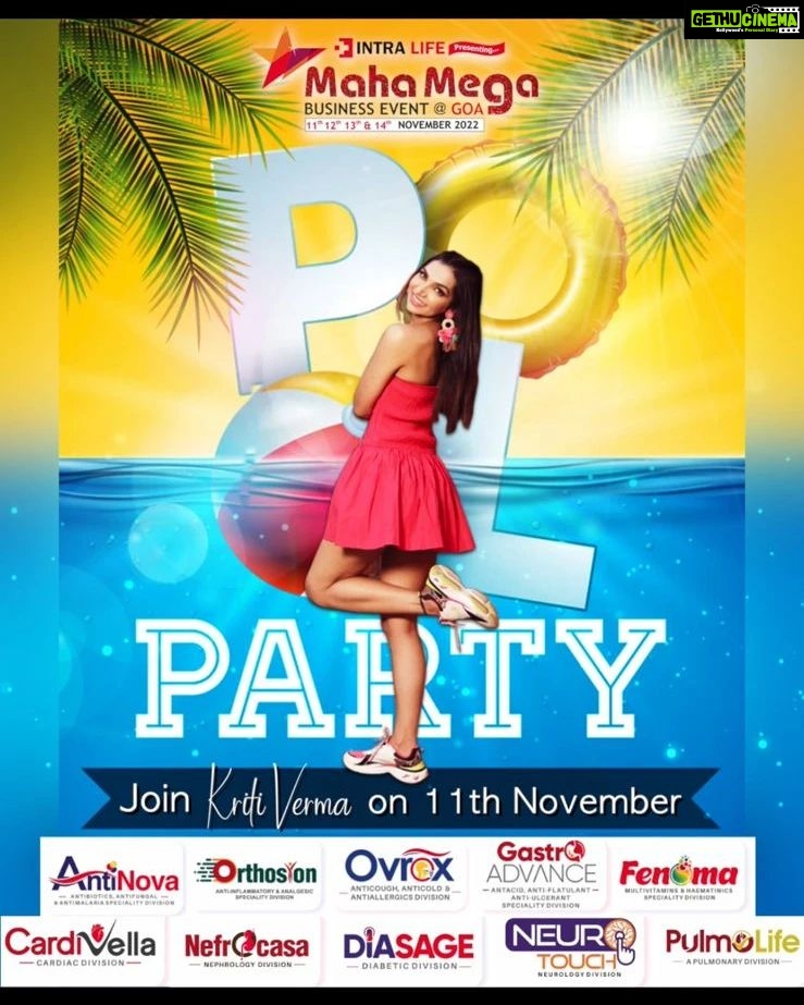 Kriti verma Instagram - Goa it is on 11th nov🤩 . . . . . . . #kriti #kritiverma #goa #event #eventdiaries #mahamega #businessevent #dance #performance #jaimatadi 🙏