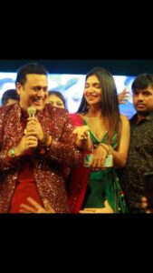 Kriti verma Instagram - Navratri Event with @govinda_herono1 ji 🔥🧿❤️ Such a wonderful superhit housefull event 🙏 . . . . . . . #event #eventdiaries #housefull #govinda #navratri #show #shoot #bts #stage #lehanga #kriti #kritiverma #dance #celebrityappearance #jaimatadi 🙏