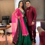 Kriti verma Instagram - The most awaited pics since I was approached for the last night’s Mega Event. Wonderful meeting @govinda_herono1 ji and having such meaningful conversations.. You are truly #herono1 ❤️ And the best part was I was accompanied by my mata Rani 🙏🏻 @kanchan6155 😘 Outfit - @coutureisabis 🔥 . . . . . #kriti #govinda #actor #superstar #bollywood #actorslife #eventdiaries #megastar #dream #lehanga #navratri #eventdiaries #jaimatadi🙏🏻