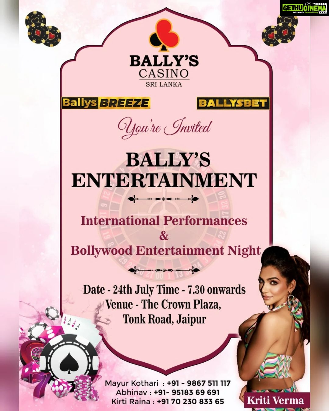 Kriti verma Instagram - Jaipur it is on 24.07.2022π₯π₯ Let's rock the Dance floor π§Ώβ₯οΈπ Come and witness the finest dance performances and get ready to play your hearts out ππ . . . . . #event #eventdiaries #dance #performance #biggboss #mtv #mtvroadies #kriti #kritiverma