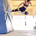 Lopamudra Raut Instagram - Flying kick or kiss.? What would you like 😅 #flyingkick #martialarts @raakeshyadhav