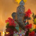 Lopamudra Raut Instagram - Our 59th eco friendly Ganpati. 8th year of me making the idol of lord ganesha. Proudly taking over a tradition and a change for a cause my dad started. May god bless all with abundance, peace and happiness 🙏🏼🌷💐✨ Ganapati bappa Morya !! #ecofriendly #ganeshchaturthi #saveenvironment #god #nature #conservation #environment