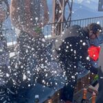 Lopamudra Raut Instagram - Happy Holi !! #happyholi #courchevel #champagne #champagneshowers #snow #skiing #trip #travel #frenchalps La Folie Douce Meribel Courchevel