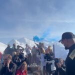 Lopamudra Raut Instagram - Happy Holi !! #happyholi #courchevel #champagne #champagneshowers #snow #skiing #trip #travel #frenchalps La Folie Douce Meribel Courchevel