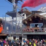 Lopamudra Raut Instagram - Happy Holi !! #happyholi #courchevel #champagne #champagneshowers #snow #skiing #trip #travel #frenchalps La Folie Douce Meribel Courchevel