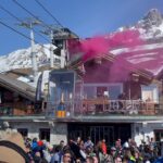 Lopamudra Raut Instagram - Happy Holi !! #happyholi #courchevel #champagne #champagneshowers #snow #skiing #trip #travel #frenchalps La Folie Douce Meribel Courchevel