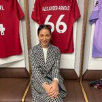 Madhurima Roy Instagram - Live from Anfield❤️ .. A day I dreamt of, joked with my friends, about being there someday, right there with my favourite team playing, soaking in that atmosphere, the dressing room, everything about it, was so magical. I still can’t believe I made it here. This is Anfield, and “You’ll never walk alone” A match to be witnessed live slowly but surely 🤞 Bucket list. Check ✅ Continuing to dream 💭 ❤️ .. #ynwa #liverpoolfc #fangirling Anfield, Liverpool