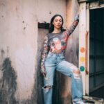 Madhurima Roy Instagram - Up tempo ⬆️ .. Quite literally .. Creative direction & photography @bharat_rawail Styling @henna.akhtar & I .. #potraits #streetstyle #rusted #photoshoot