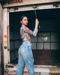 Madhurima Roy Instagram - Up tempo ⬆️ .. Quite literally .. Creative direction & photography @bharat_rawail Styling @henna.akhtar & I .. #potraits #streetstyle #rusted #photoshoot