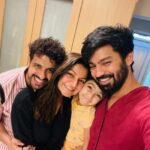 Mahat Raghavendra Instagram – With this lovely little monkey #arya & these two cuties @sanamratansi & @jaferalimunshi ❤️❤️❤️
Will miss u guys 🤗
#love